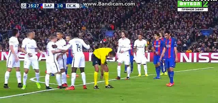 Edinson Cavani HAND Touch - FC Barcelona vs Paris Saint Germain - Champions League - 08/03/2017