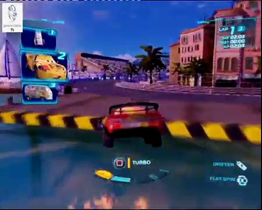 Cars 2: Game Play - Miguel Camino VS Sheriff Battle Race on Casino Tour