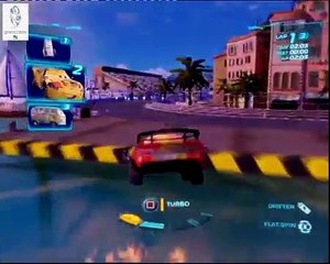 Cars 2: Game Play - Miguel Camino VS Sheriff Battle Race on Casino Tour
