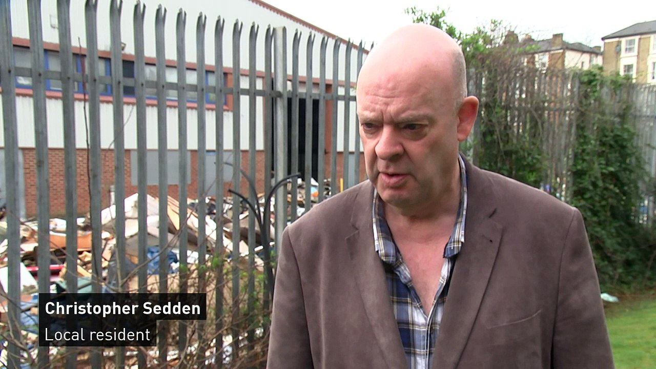 Mounds of rubbish dumped on industrial estate in London