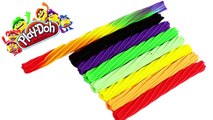 PLAY DOH VIDEOS! - playdoh make licorice colorful along peppa pig español wonderful videos