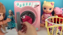 JUST LIKE HOME WASHING MACHINE Toy Play Dress Up Doll Clothes Princess Elsa Anna Gowns