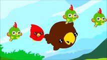 Five little ANGRY BIRDS Jumping on the Bed | Nursery Rhymes