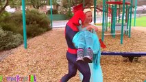 Superhero Compilation Frozen Elsa Breaks Her Arm w/ Spiderman Evil Twin Pink Spidergirl Tw