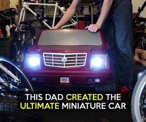 This dad created the ultimate miniature car I definitely want one of these in my life!