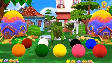 3D Dinosaur Finger Family Songs for Kids | Funny Animal Cartoons Dinosaur Gorilla Color Songs