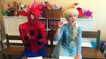 Superhero Compilation Blue Spiderman Frozen Elsa Disney Princesses and babies w/ bad baby