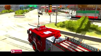 Los COLORES de SPIDERMAN y los COLORES de los CAMIONES de BOMBEROS En Problemas! Canciones infantiles Canciones para Niños con Ac