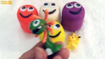Learn Colors Slime Clay Surprise Toy Play Doh Smiley Face PJ Masks Finger Family Song Nurs