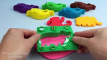 Learn Colors Play Doh Smiley Face Ice Cream Peppa Pig Elephant Molds Fun & Creative for Ki