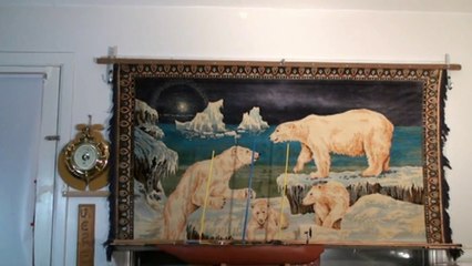 Tapis mural - enroulable - comme rideau.