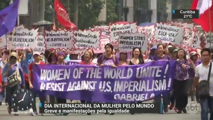 Manifestações no Brasil e no mundo marcam Dia Internacional da Mulher