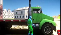Drump Camiones Coches con los Colores de Spiderman Coches de dibujos animados para Niños y canciones infantiles Canciones