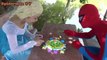 Venom Spiderman vs elsa No smoking in the public Pink Spidergirl fun superheroes in real