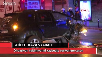 Fatih'te kazada ünlü damat adayı yaralandı