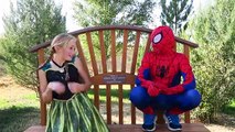 Cinderella Frozen Elsa in Dress KISSES Joker Vs Superman & Spiderman, Anna Wonder Woman Fu
