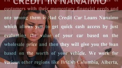 bad credit car loans in Nanaimo