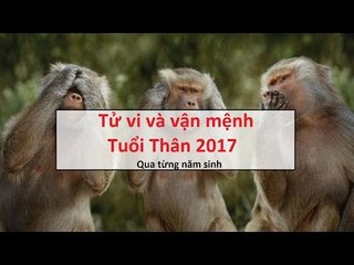 Tử vi và vận mệnh tuổi Thân năm 2017 về Tiền tài sức khỏe tình duyên || Tâm Linh 24h