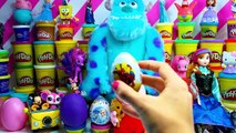 Play Doh Glitter Surprise Eggs Surprise Toys Disney Princess Frozen Elsa Ariel Barbie For