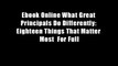 Ebook Online What Great Principals Do Differently: Eighteen Things That Matter Most  For Full