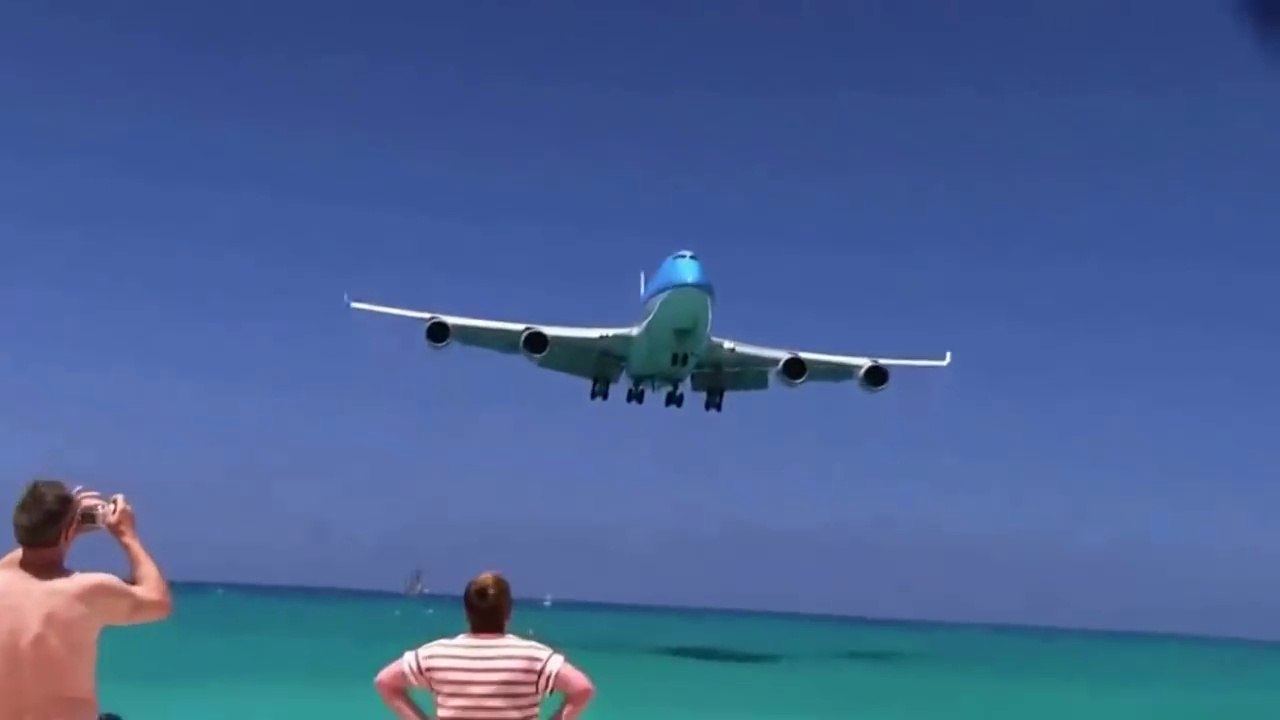 Airpoirt St Maarten Bikini GIRLS ✱ Amazing Plane landing and Takeoff footage ✱ Boeing 747 Airbus 1