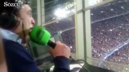Nou Camp'taki spiker çıldırdı! İşte o an...
