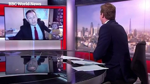 BBC interviewee interrupted by his children live on air – video - Media - The Guardian