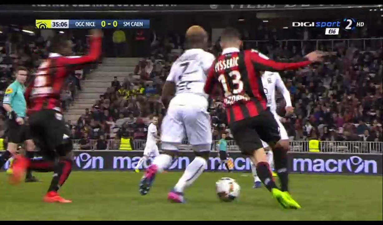 Ivan Santini Goal HD - Nice 0-1 Caen - 10.03.2017