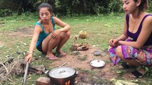 village food factory - how to cook egg with coconut   Asian food