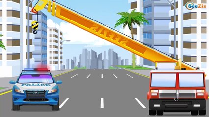 Мультики про Машинки Полицейская Машина в городке машинок – 2D Мультфильм Сборник