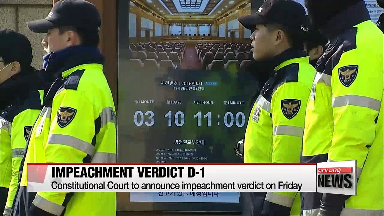 Constitutional Court to announce impeachment verdict on Friday