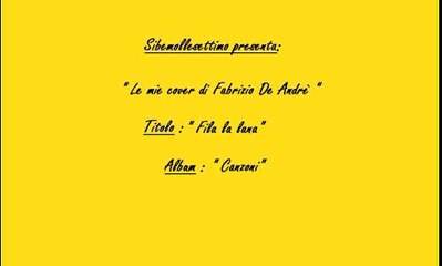 Fila la lana ( Fabrizio De Andrè cover )