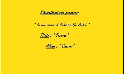 Suzanne ( Fabrizio De Andrè cover )
