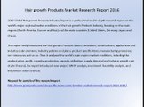 Hair growth Products Market Research Report 2016