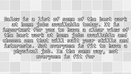 The Best Work at Home Jobs You Can Find