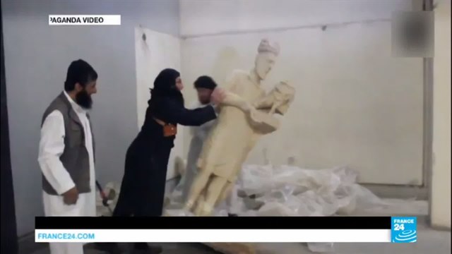 Iraq: Rubble and ash in Mosul museum retaken from Islamic state group jihadists