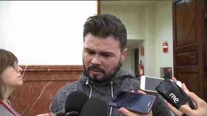 Rufián: nos da "el mismo asco" lo que dicen Millet y Montull que Bárcenas