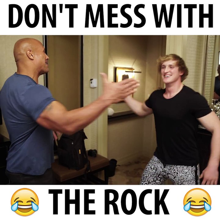 the rock actor show how is stronger to fan funny