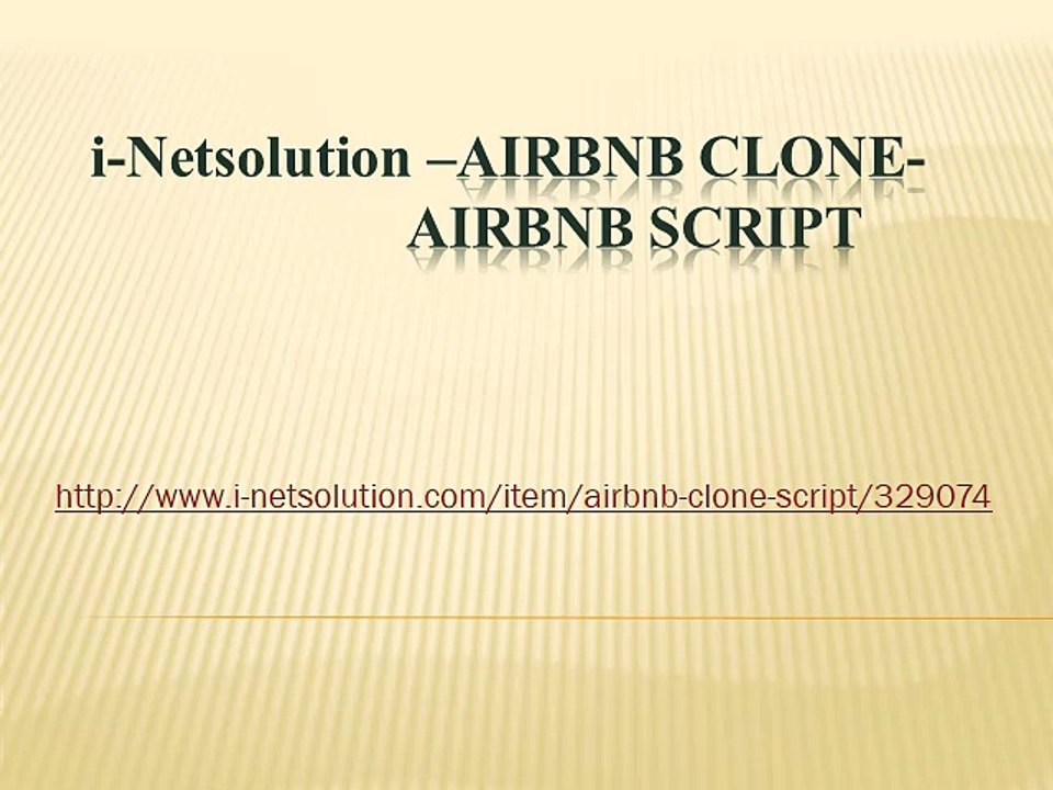 i-Netsolution –Airbnb Clone, Airbnb Script