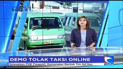 Demo Tolak Taksi Online di Bandung