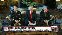 U.S. pushing to complete strategy review on N. Korea as threat escalates