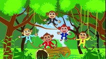 Beş Küçük Maymun   Sevimli Dostlar   Adisebaba TV Çizgi Film Çocuk Şarkıları 2016