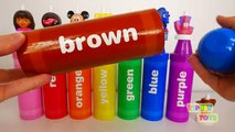 Learn Colors with Giant Crayons and Surprise Eggs with Toys for Kids