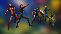 AVENGERS SUPERHEROES FINGER FAMILY - HULK Spiderman Venom Thor Ironman Captain America Dad