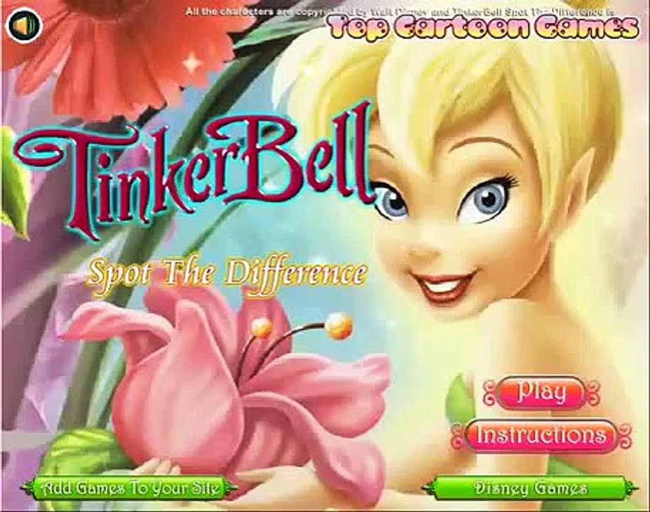 Tinkerbell Spot The Difference Gameplay # Play disney Games # Watch Cartoons