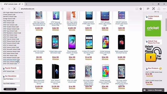 SIM Unlocking AT&T SAMSUNG GALAXY GO PRIME– AT&T UNLOCK CODE