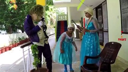 Frozen Elsa Vs Joker Oreo Prank | Frozen Elsa Blowing Bubbles | Funny Superheroes Movies