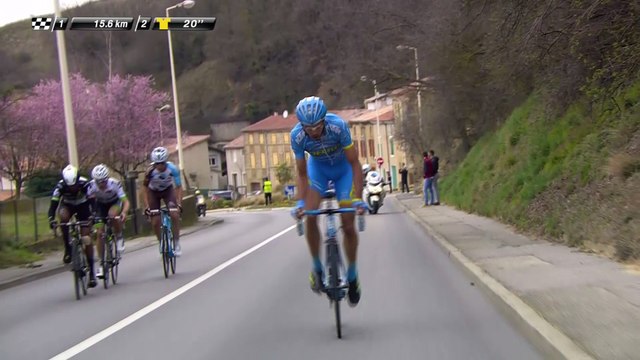 Attaque de Di Gregorio - Étape 5 (Quincié-en-Beaujolais / Bourg-de-Péage) - Paris-Nice 2017