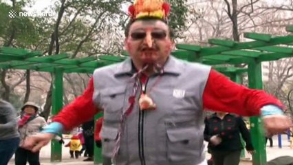 Man invents new 'chicken square dance'