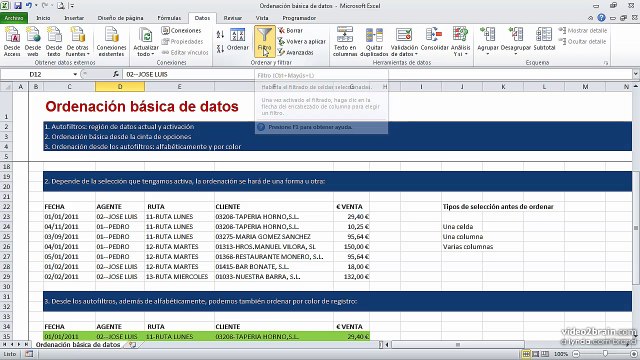 02 Ordenación básica de datos en Excel 0354